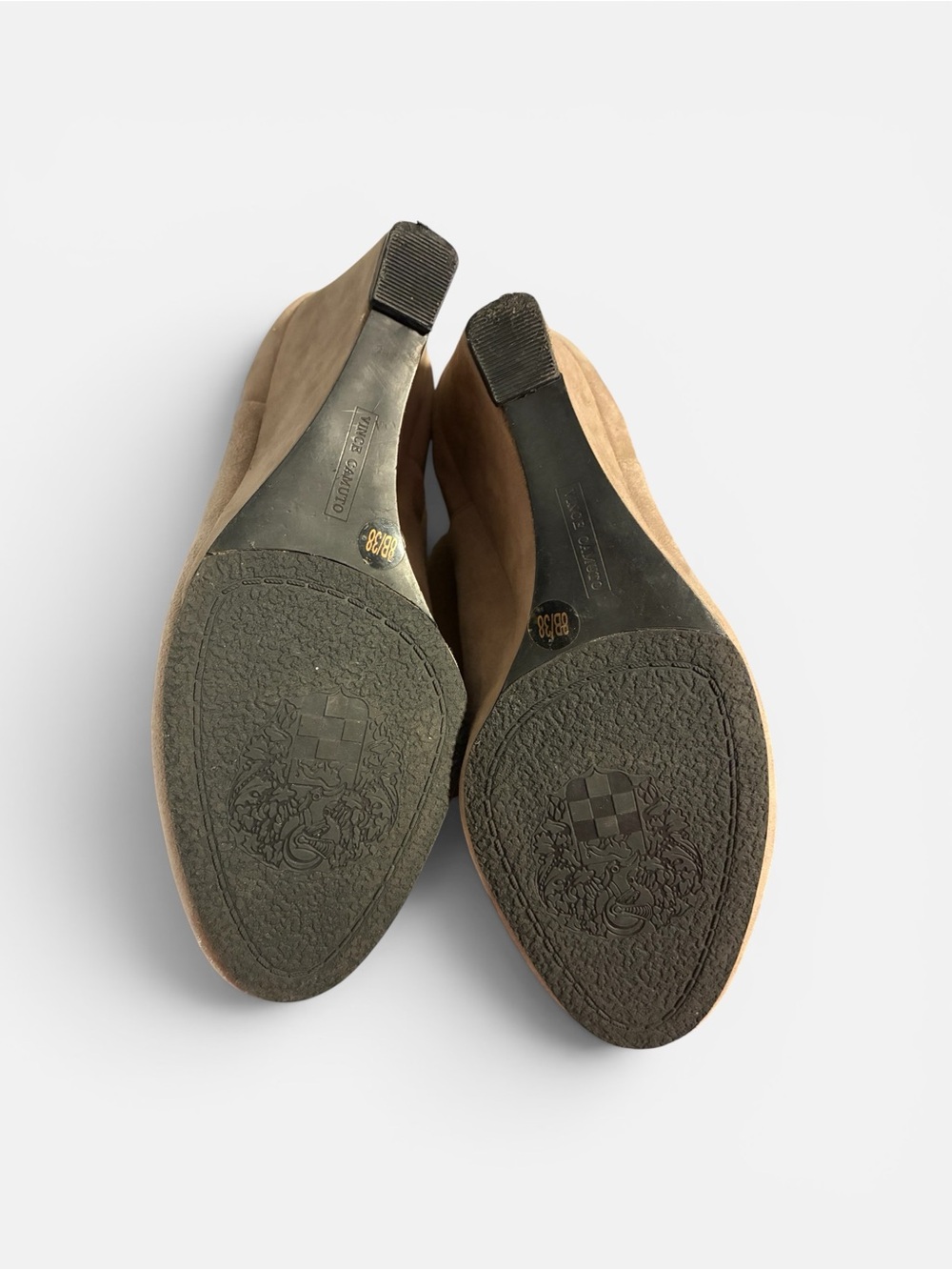 Vince Camuto Taupe Suede Wedge Booties - Picture 5 of 6